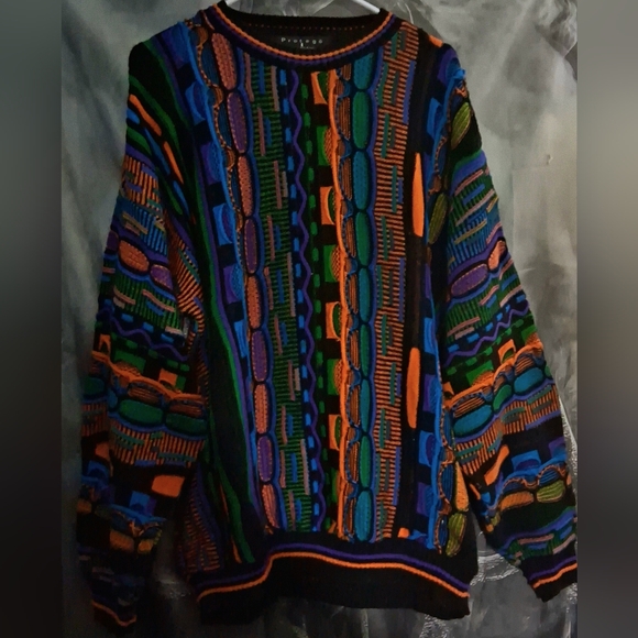 Protege Coogi Style Sweater,  Christine Condition Very Vibrant No Flaws Men's 2X - Picture 2 of 10